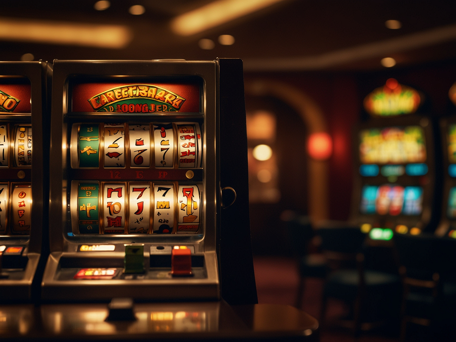 Games hero with slot machine and live dealer in background